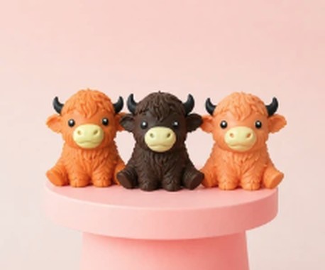 Cute Highland Cow Squishy Slow Rising Stress Relief Toy